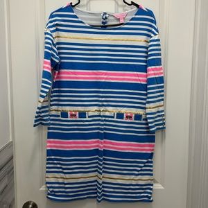 Lilly Pulitzer Blue and White Striped Dress - Size S